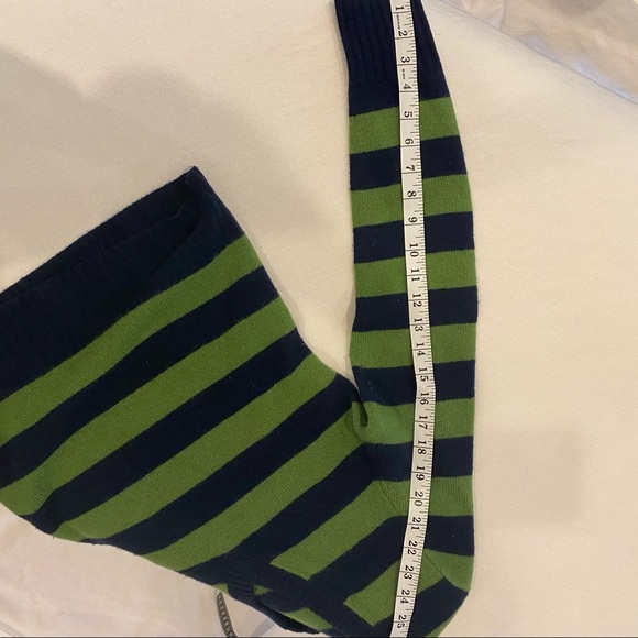 J. CREW Green & Navy V-neck Sweater - Picture 7 of 9